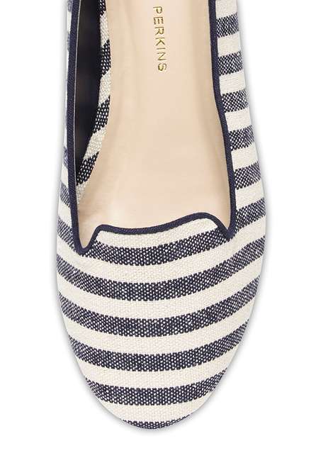 Blue And White Striped 'Pacca' Pumps